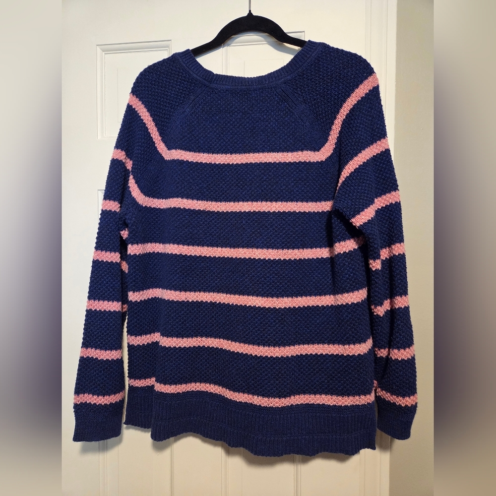 Old Navy size XL Blue and Pink Striped Sweater - Picture 2 of 7
